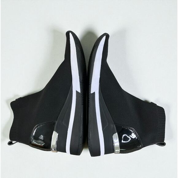 MICHAEL MICHAEL KORS Skyler Stretch-Knit Sock Sneaker Bootie Sz10 Black Stylish - Picture 8 of 13